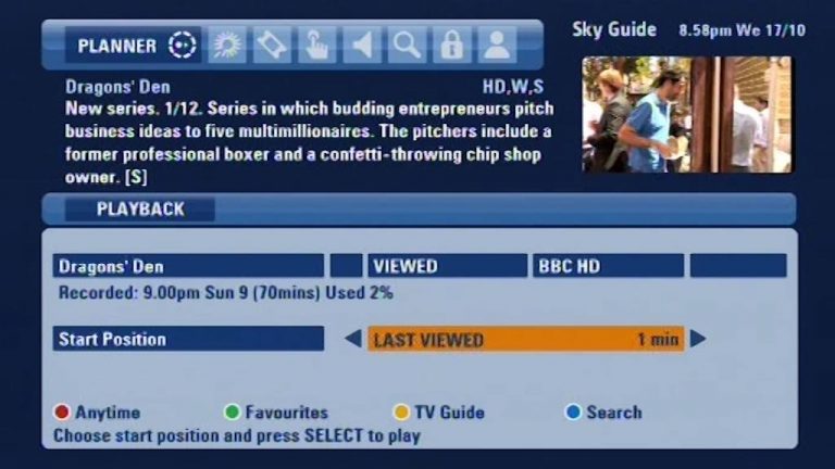 Sky Television EPG – Electronic Programme Guide | TVARK