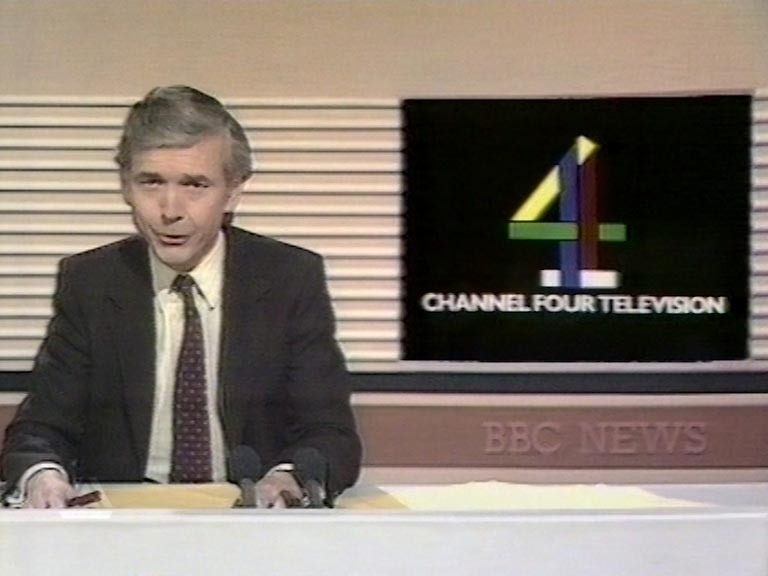 image from: BBC 9 O'Clock News - Channel 4 Launch