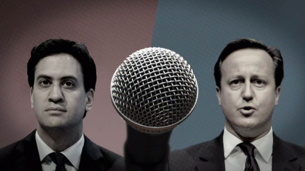 image from: Channel 4: Cameron & Miliband Live promo
