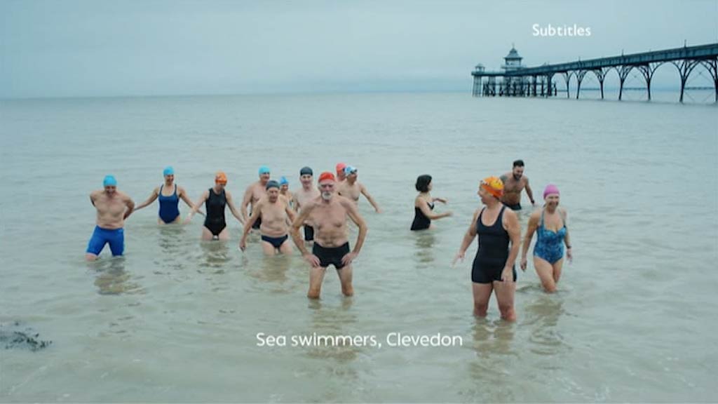 image from: BBC One Ident - Sea Swimmers, Clevedon #2
