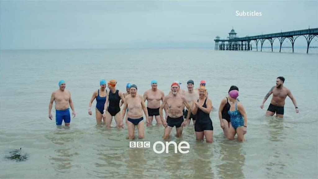 image from: BBC One Ident - Sea Swimmers, Clevedon #2