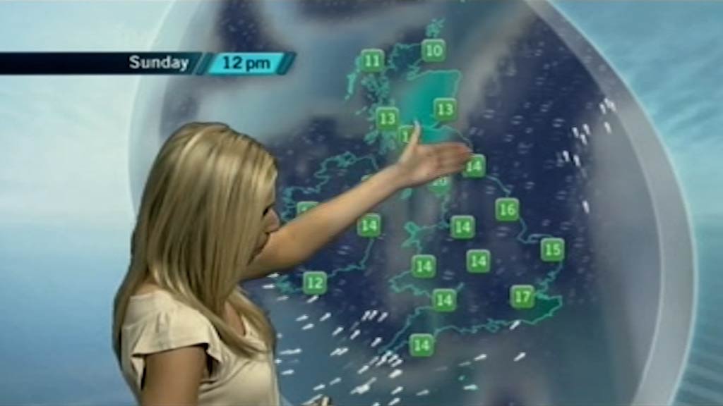 image from: Channel 5 Weather - Lara Lewington